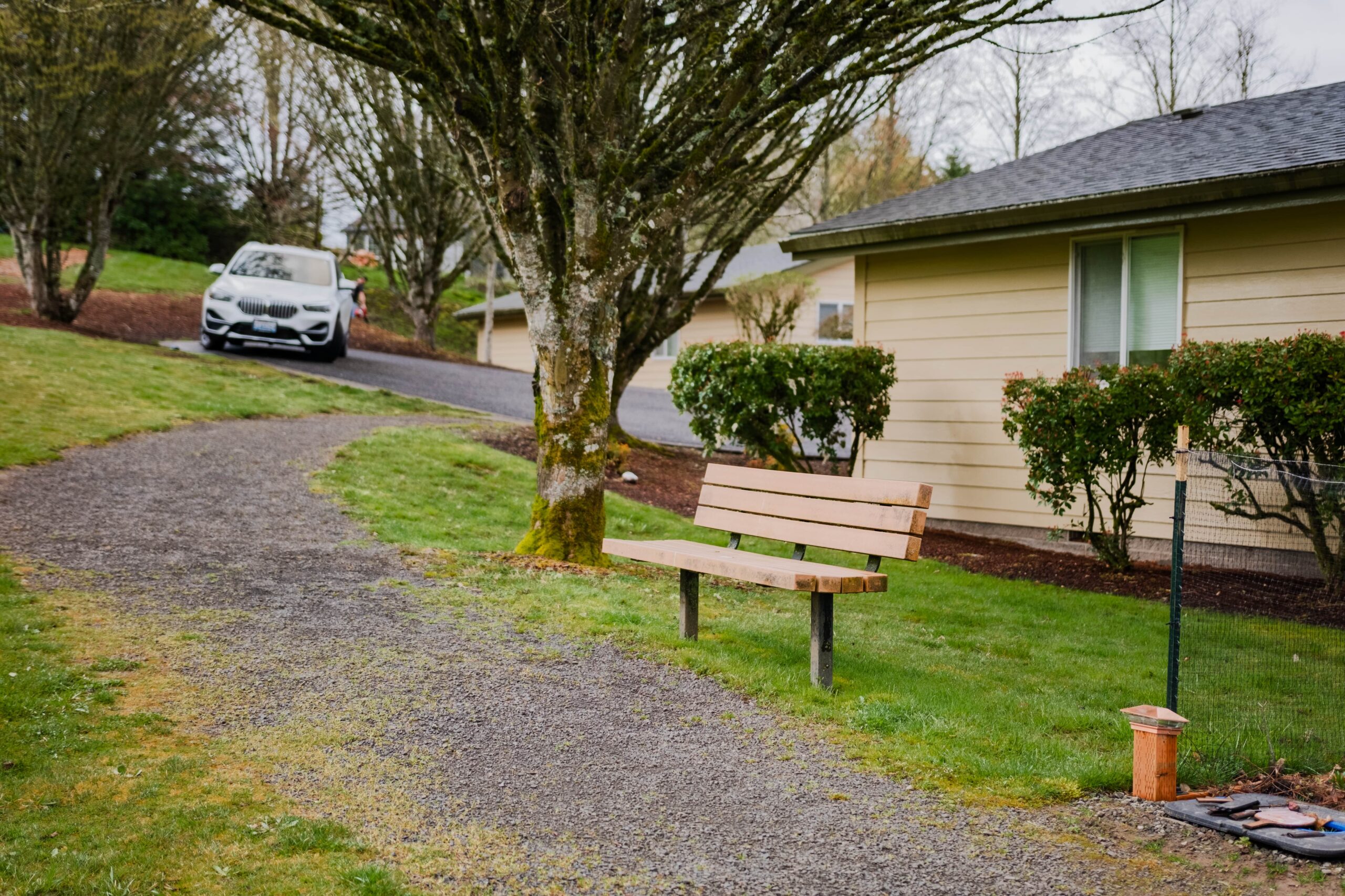 The Recovery Village Ridgefield Drug and Alcohol Rehab near Portland - sitting area and wiffleball net storage-min